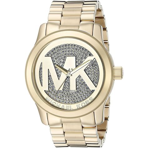 michael kors mk5706|Michael Kors Runway Gold Dial Crystal Ladies Watch MK5706.